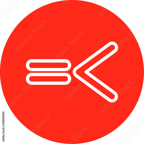 Less Than Equal Icon