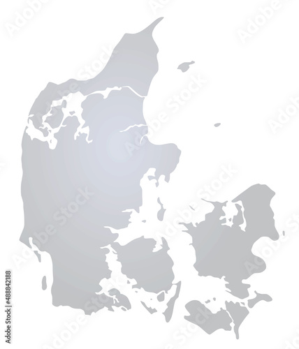 Denmark grey map. vector illustration 