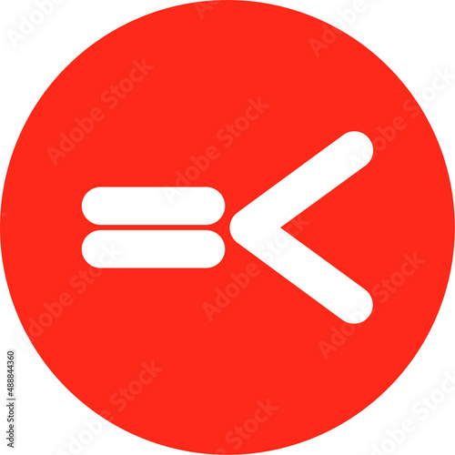 Less Than Equal Icon