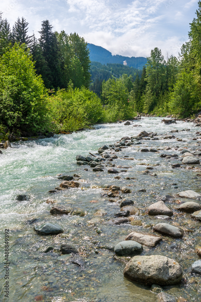Majestic mountain river in Canada. Majestic mountain river in Canada.