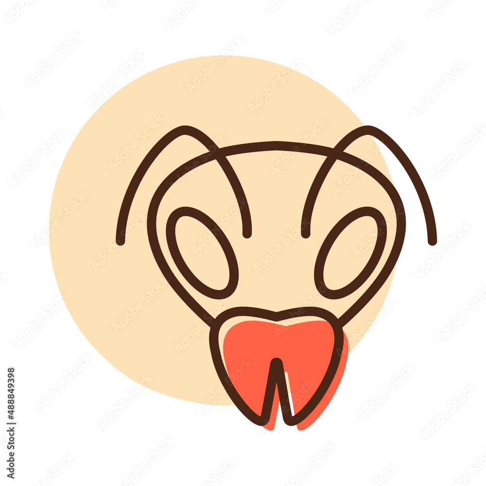 Obraz premium Bee icon. Animal head vector symbol