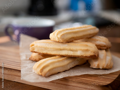 Fotografi Long sticks shortbread with nice ridges