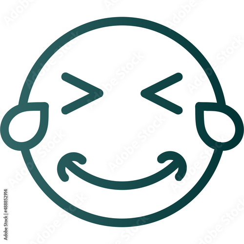 Grin Squint Tears Icon