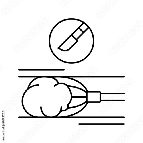clot removal line icon vector illustration