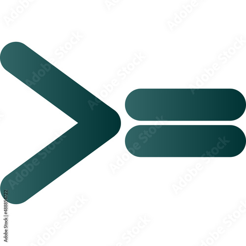 Greater Than Equal Icon
