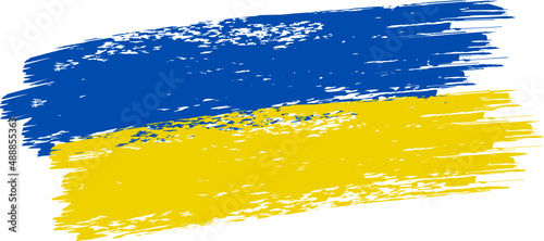 Ukraine Flagge Pinsel isoliert