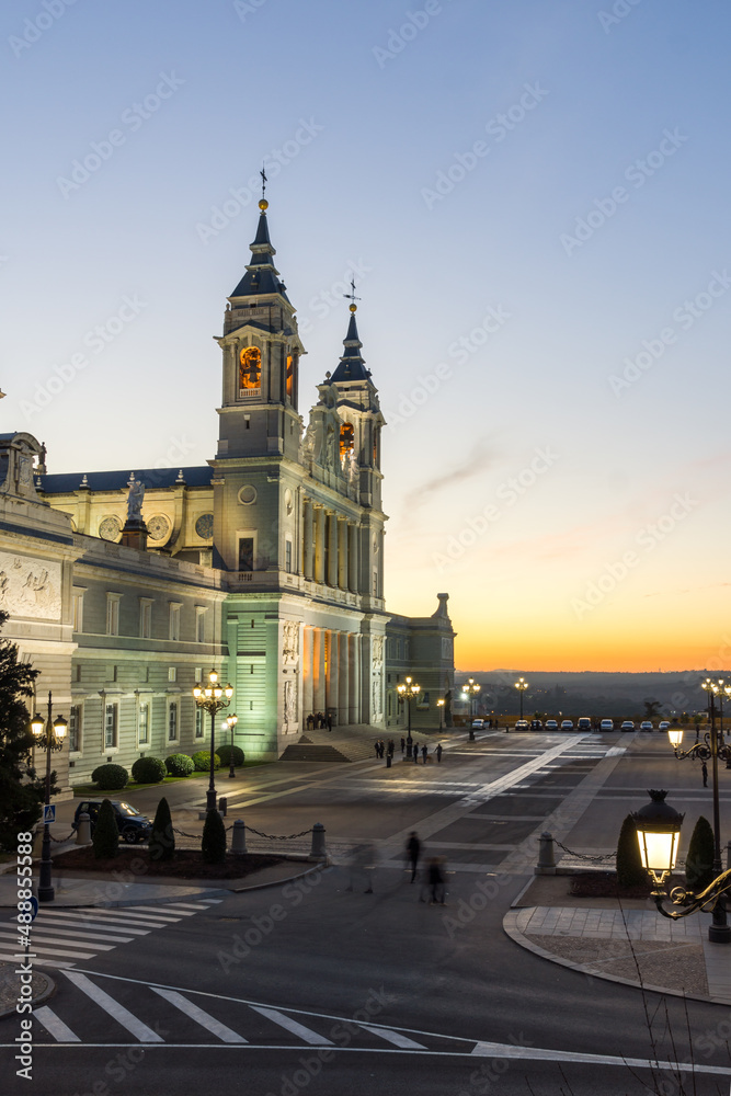 Almudena Cathedral in City of Madrid, Spain