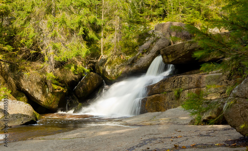 Waterfall on the Cerna Desna river - Jizera mountains