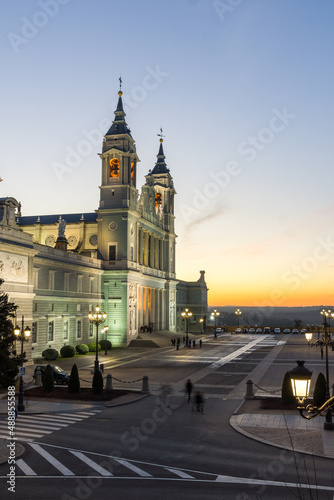 Almudena Cathedral in City of Madrid  Spain