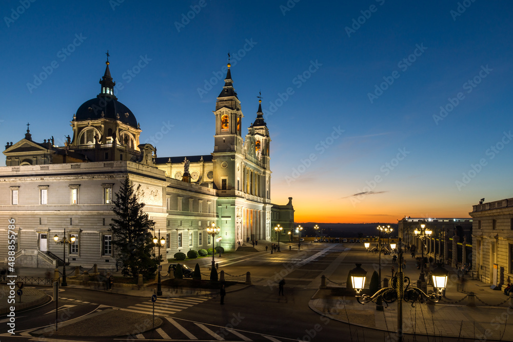 Almudena Cathedral in City of Madrid, Spain