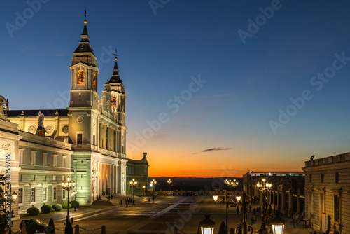 Almudena Cathedral in City of Madrid  Spain