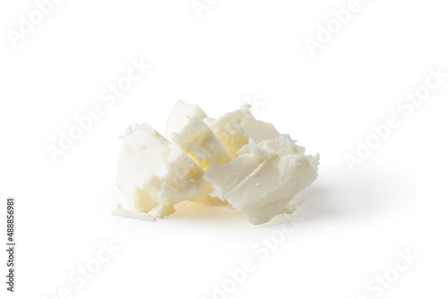 Organic white soy wax for candles. Natural soy and coconut wax for candlemaker. Isolated