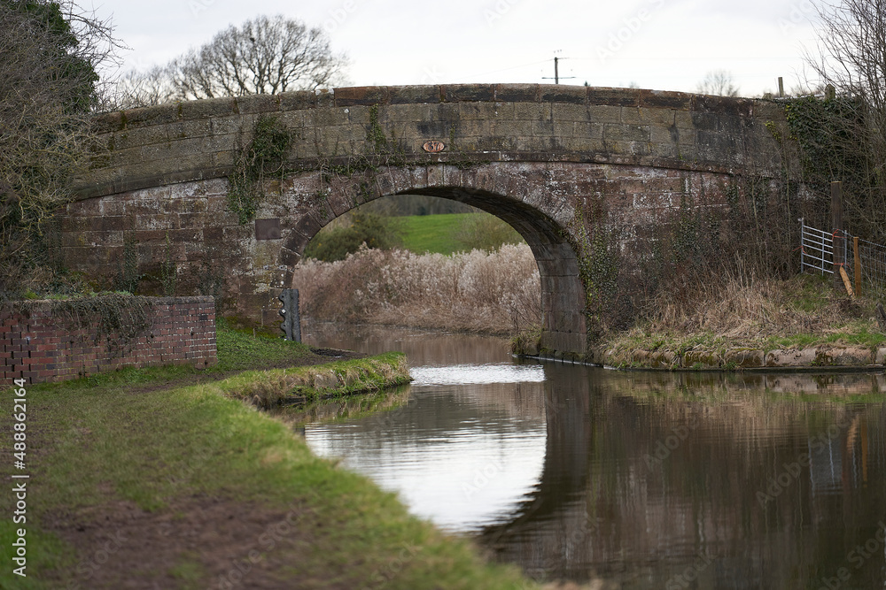Old stone bridge in Gnosall Staffordshire