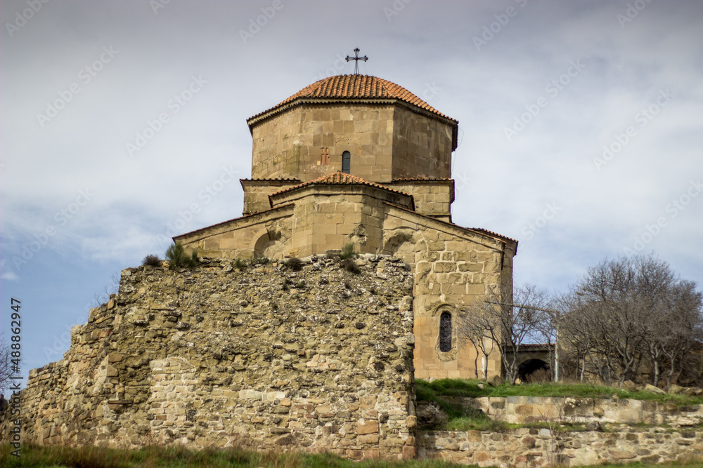 Ancient Jvari Monastery (sixth century) on the hill near Mtskheta