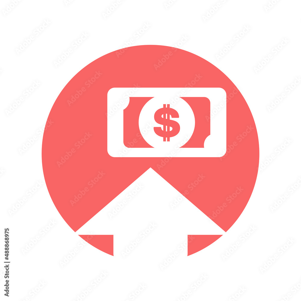 money bill up arrow in circle money bill up arrow in circle