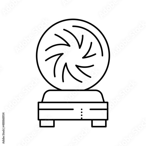 ball astrological line icon vector illustration