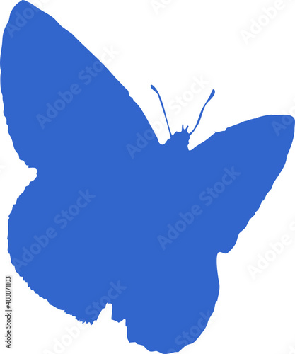 Papillon volant  silhouette sur fond isolé transparent 