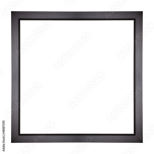 Modern black picture or square photo frame isolated