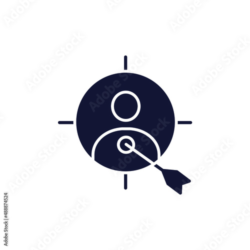 Target icons symbol vector elements for infographic web