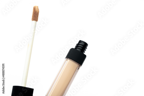 concealer makeup bottle.  face skin corrective cosmetic product - Image photo