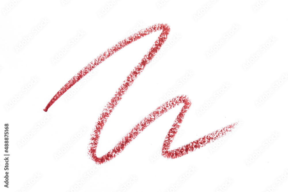 Lip liner stroke on white background- Image Lip liner stroke on white background- Image