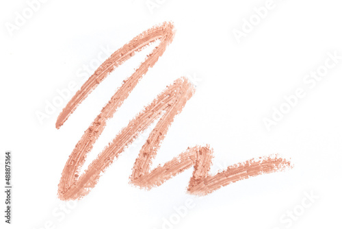 Lip liner stroke on white background- Image