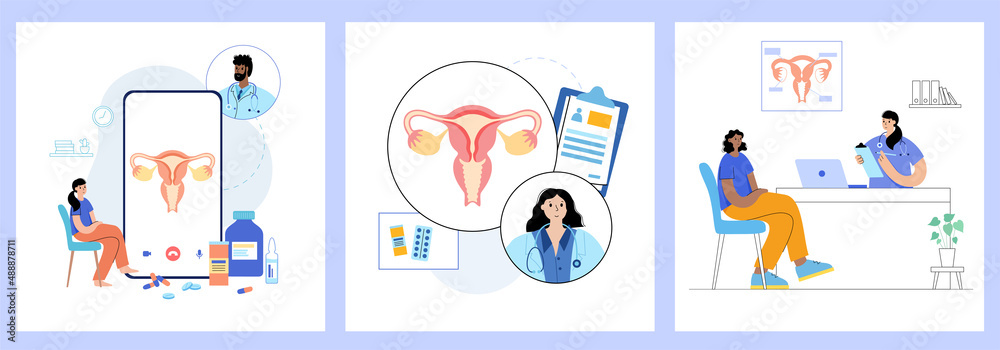 Gynecology clinic concept Gynecology clinic concept