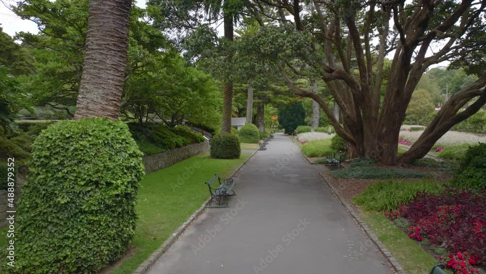 Aerial of wellington botanical gardens, New Zealand Aerial of wellington botanical gardens, New Zealand
