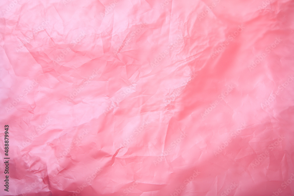 Crumpled recycle pink paper background - Pink paper crumpled texture  - Image