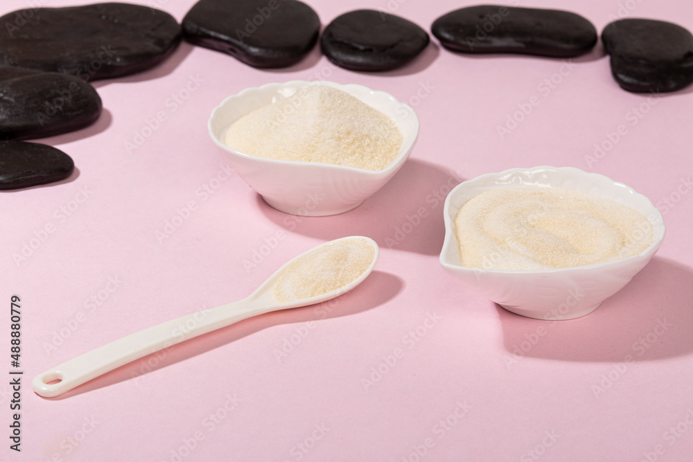 Bowl With Hydrolyzed Collagen Protein Powder Bowl With Hydrolyzed Collagen Protein Powder