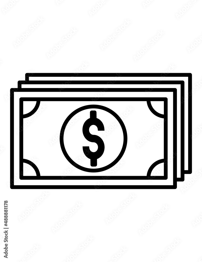 Dollar Stack Flat Icon Isolated On White Background Dollar Stack Flat Icon Isolated On White Background