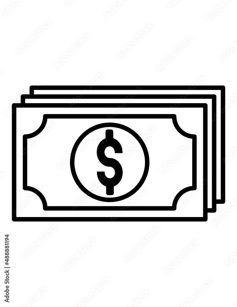 Dollar Stack Flat Icon Isolated On White Background Dollar Stack Flat Icon Isolated On White Background