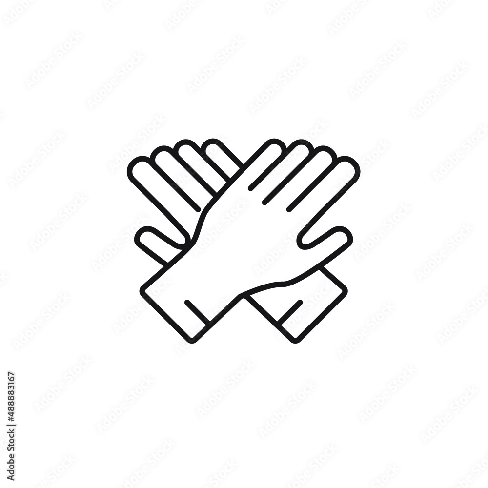 gloves icons  symbol vector elements for infographic web