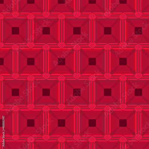 patrón con mosaico con cuadrados redondeados concéntricos
