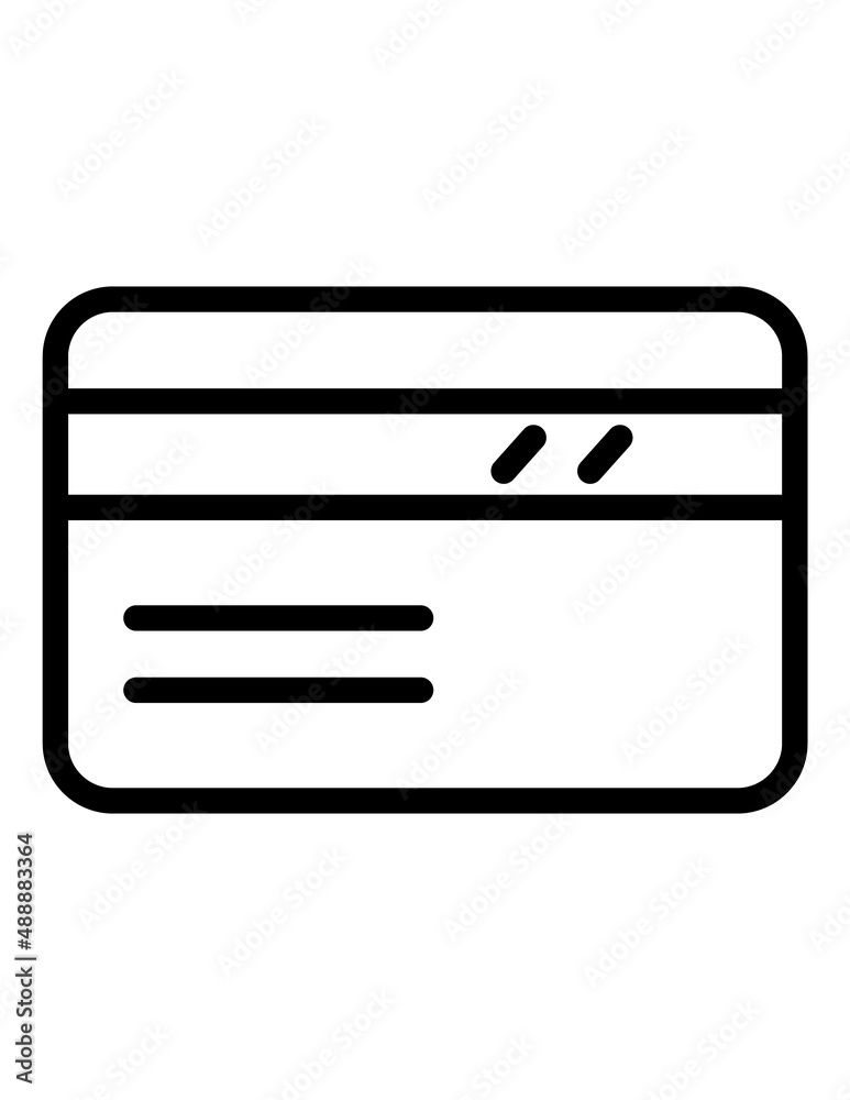 Credit Card Flat Icon Isolated On White Background