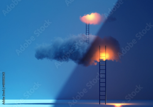 Motivation concept. Stairs ...