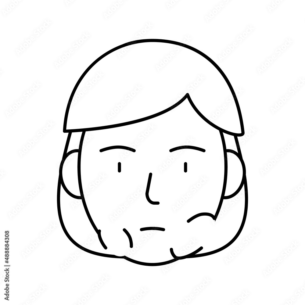 inflammation of submandibular lymph nodes line icon vector illustration inflammation of submandibular lymph nodes line icon vector illustration