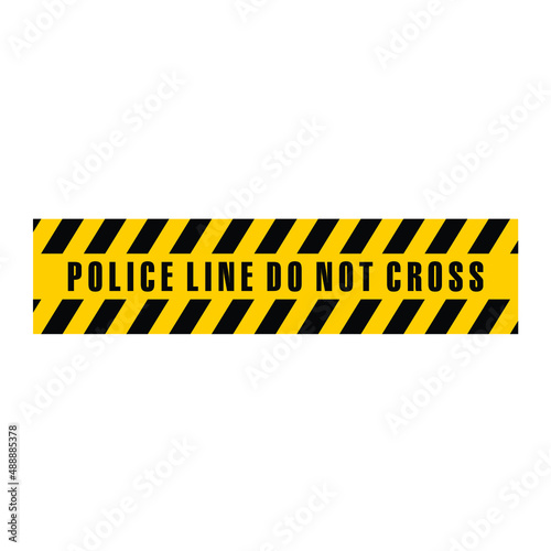 police line do not cross design vector