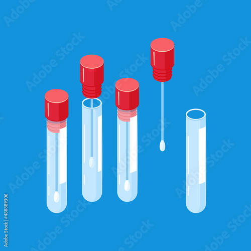 PCR test, vector icon in flat style