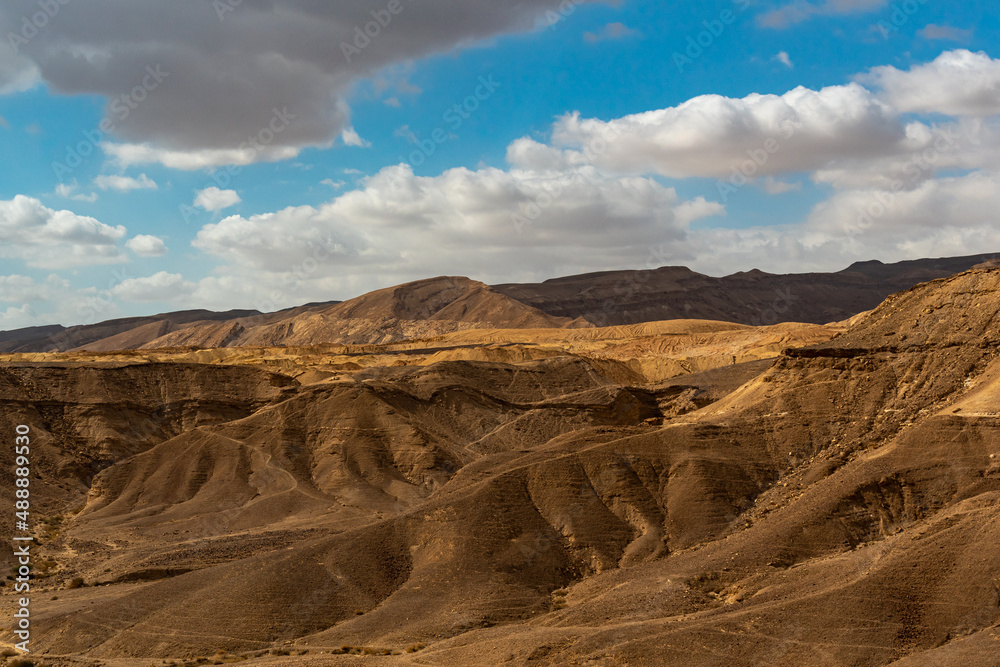 The beautiful landscape of the Negev Desert in southern Israel 
