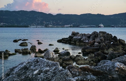 Sunset on hospital Beach in montego bay