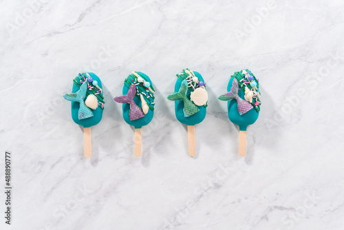 Mermaid cakesicles photo