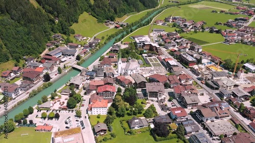 I take some aerial shots with my quadcoper in 4K from Zillertal at the austria mountains photo