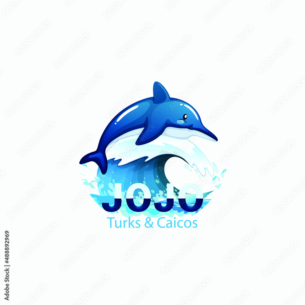 Fototapeta premium Dolphin Logo Design Concept Template Royalty Free ClipArt's