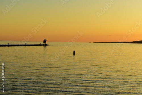 Light house at sunset