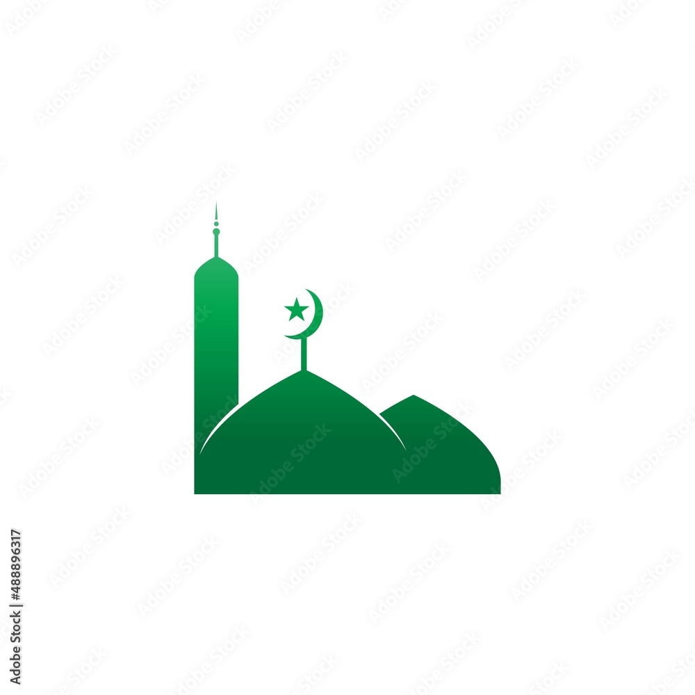 Fototapeta premium Mosque logo icon design template illustration