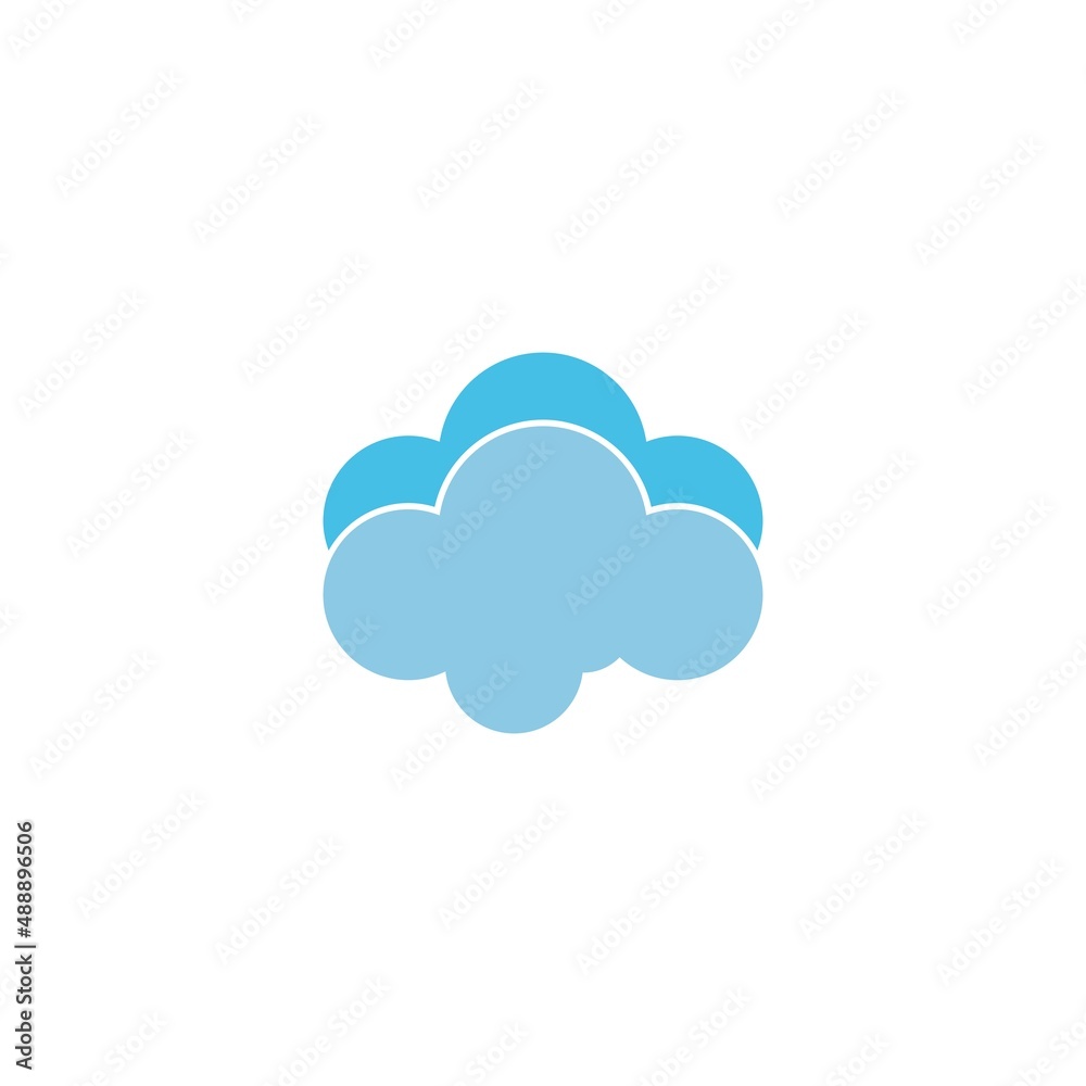 Cloud icon logo illustration design template Cloud icon logo illustration design template