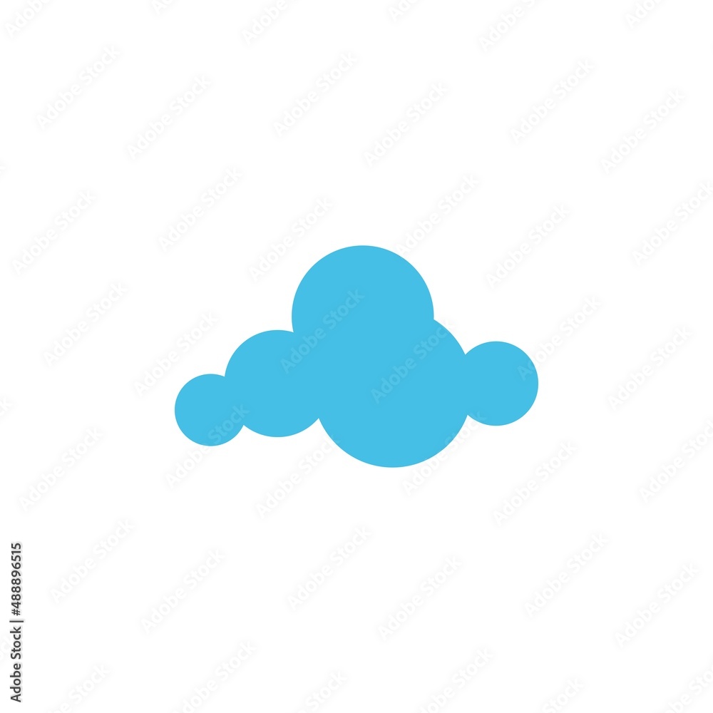 Cloud icon logo illustration design template Cloud icon logo illustration design template