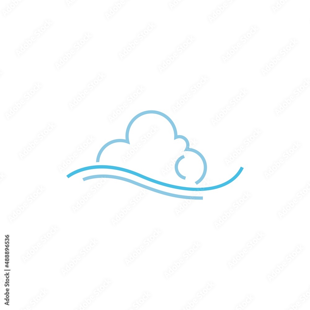 Cloud icon logo illustration design template Cloud icon logo illustration design template