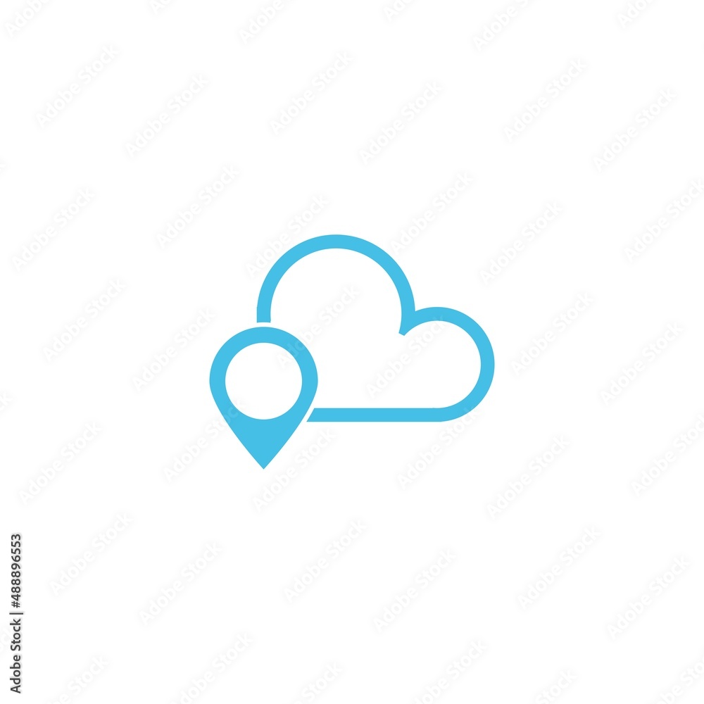 Cloud icon logo illustration design template Cloud icon logo illustration design template